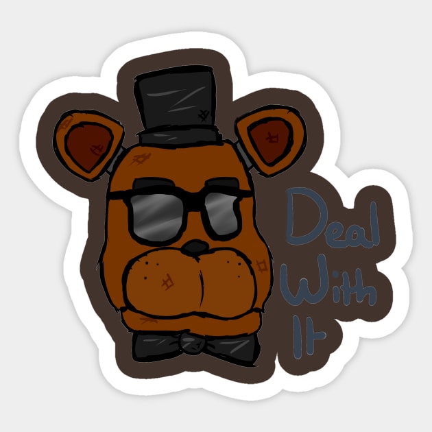 Deal With It Freddy - FNAF Sticker by oh_shoot_arts